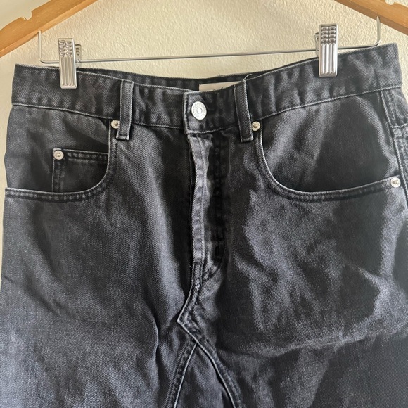 Isabel Marant Etoile Black Fiali Denim Pencil Midi Skirt size 38 - Picture 5 of 13